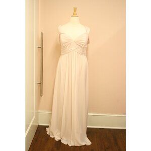 Hayley Paige Occasions W801. Long chiffon bridesmaid dress. Blush pink. Size 26